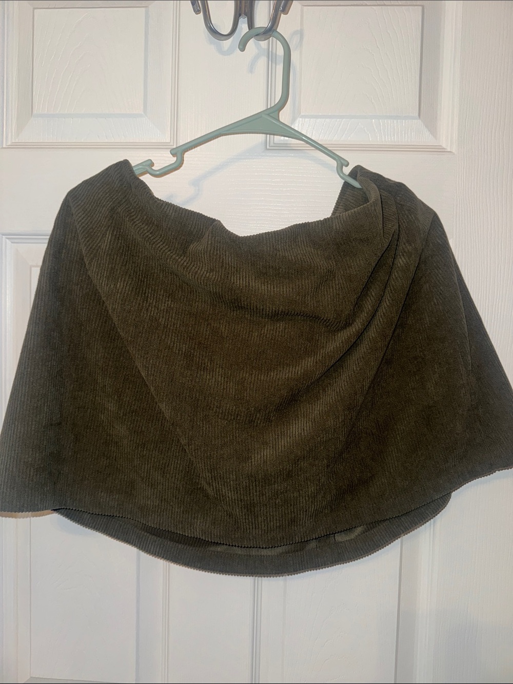HALARA Olive Green Corduroy Mini Skirt